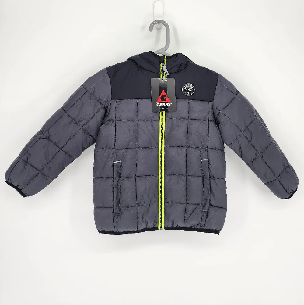 Gerry NWT Torque Puffer Coat Hooded Iron Boy's XS